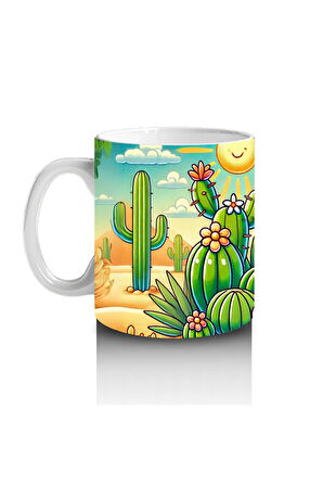 Çocuklara Sütü Sevdiren Dondurma Yiyen Sevimli Tavşan Desenli Kupa Bardak