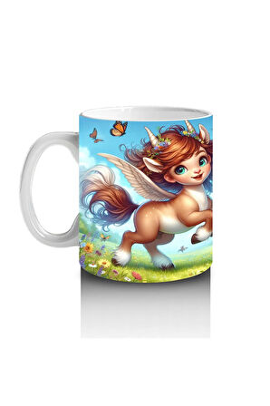 Çocuklara Sütü Sevdiren Sevimli Kanatlı Pony Kupa Bardak