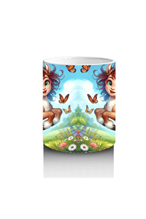 Çocuklara Sütü Sevdiren Sevimli Kanatlı Pony Kupa Bardak