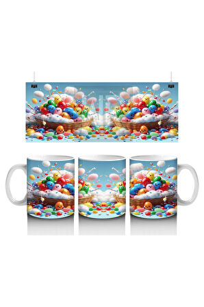 Çocuklara Sütü Sevdiren Neşeli Balon Sepeti Kupa Bardak