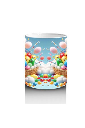 Çocuklara Sütü Sevdiren Neşeli Balon Sepeti Kupa Bardak