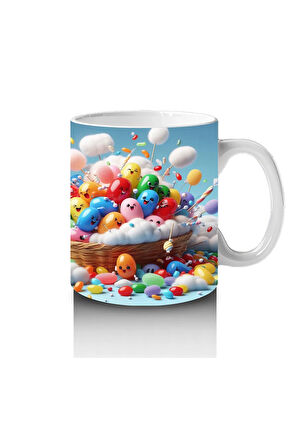 Çocuklara Sütü Sevdiren Neşeli Balon Sepeti Kupa Bardak