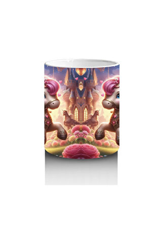 Çocuklara Sütü Sevdiren Şövalye ve Pembe At Kupa Bardak