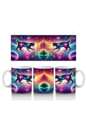 Çocuklara Sütü Sevdiren Galaktik Kediler Kupa Bardak