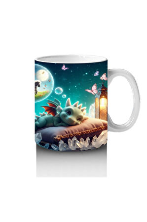 Çocuklara Sütü Sevdiren Ay Altında Uçan Cadılar Kupa Bardak