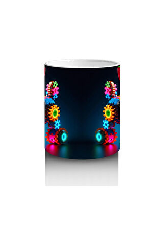 Çocuklara Sütü Sevdiren Işıltılı Dişli Robot Köpek Kupa Bardak