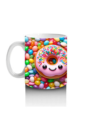 Çocuklara Sütü Sevdiren Şeker Patlaması Donut Festivali Kupa Bardak