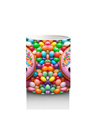 Çocuklara Sütü Sevdiren Şeker Patlaması Donut Festivali Kupa Bardak