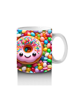 Çocuklara Sütü Sevdiren Şeker Patlaması Donut Festivali Kupa Bardak