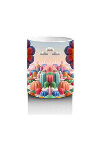 Çocuklara Sütü Sevdiren Balon Çiçek Karnavalı Kupa Bardak