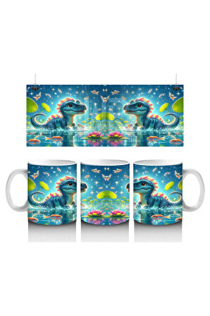 Çocuklara Sütü Sevdiren Nilüfer Gölü Dinozoru Kupa Bardak