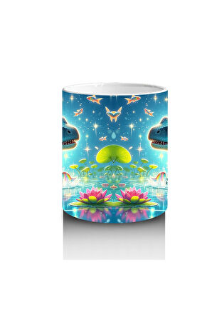 Çocuklara Sütü Sevdiren Nilüfer Gölü Dinozoru Kupa Bardak