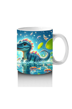 Çocuklara Sütü Sevdiren Nilüfer Gölü Dinozoru Kupa Bardak