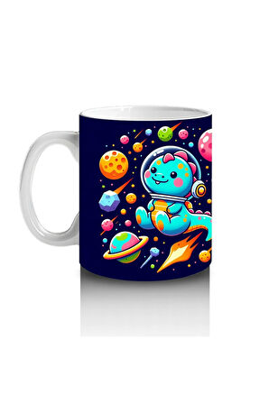 Çocuklara Sütü Sevdiren Uzay Keşif Kedisi Kupa Bardak