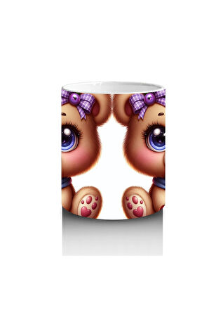 Çocuklara Sütü Sevdiren Şirin Ayıcık Çifti Kupa Bardak