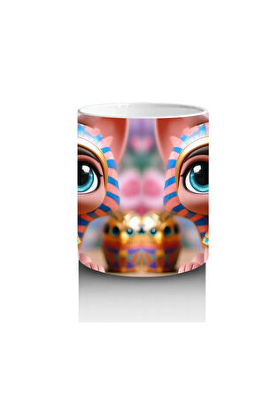 Çocuklara Sütü Sevdiren Firavun Kedisi Kupa Bardak