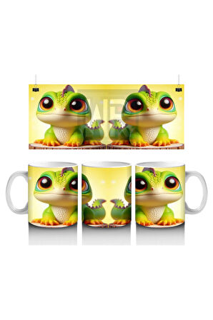 Çocuklara Sütü Sevdiren Sevimli Gün Işığı Bukalemun Kupa Bardak