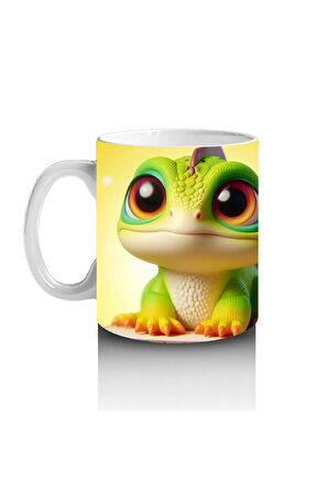 Çocuklara Sütü Sevdiren Sevimli Gün Işığı Bukalemun Kupa Bardak