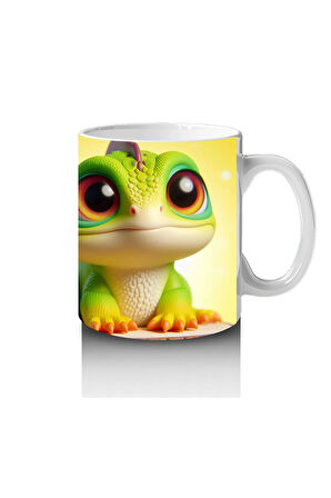 Çocuklara Sütü Sevdiren Sevimli Gün Işığı Bukalemun Kupa Bardak