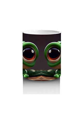 Çocuklara Sütü Sevdiren Dil Çıkaran Kurbağalar Kupa Bardak