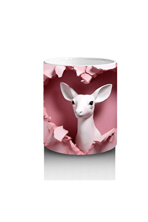 Çocuklara Sütü Sevdiren Aşkı Fısıldayan Geyik Kupa Bardak