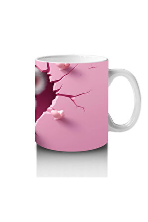 Çocuklara Sütü Sevdiren Kalp Çatlağından Bakan Şirin Koala Kupa Bardak