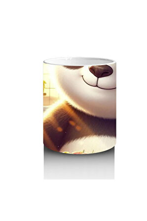 Çocuklara Sütü Sevdiren Pasta Keyfi Panda Kupa Bardak