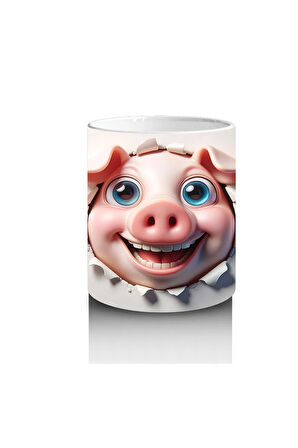 Çocuklara Sütü Sevdiren Patlayan Sevimli Domuz Kupa Bardak