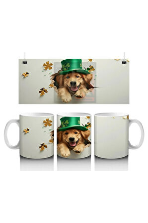 Çocuklara Sütü Sevdiren Şapkalı Köpek Dostu Kupa Bardak