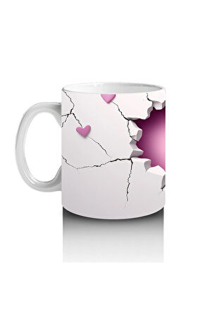 Çocuklara Sütü Sevdiren Duvarı Delip Bakan Şirin Yavru Köpek Kupa Bardak