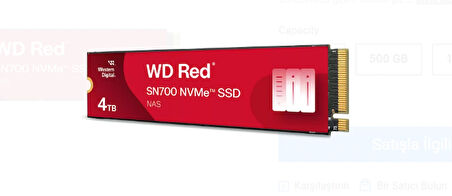 WD Red SN700 4TB NVMe M2 SSD (3400-3100)