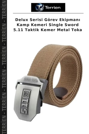 Delux Serisi Görev Ekipmanı Kamp Kemeri Single Sword 5.11 Taktik Kemer Metal Toka