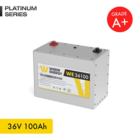 WERER ENERGY 36V 100Ah LiFePO4 Platinum Series Bluetooth'lu Lityum Demir Fosfat Akü 