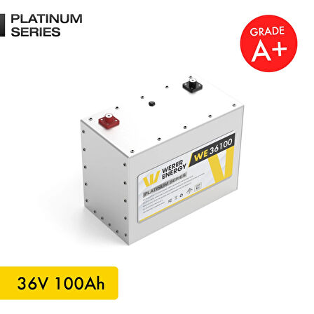 WERER ENERGY 36V 100Ah LiFePO4 Platinum Series Bluetooth'lu Lityum Demir Fosfat Akü 