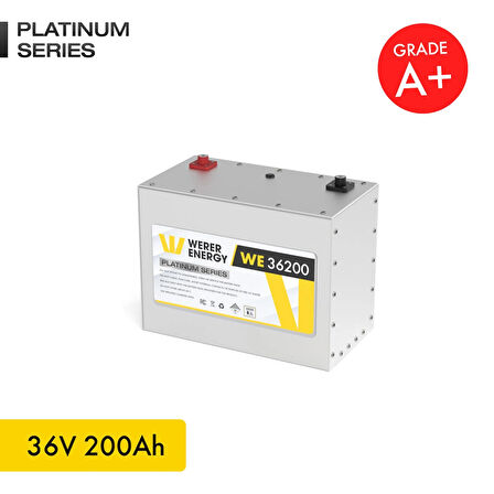 WERER ENERGY 36V 200Ah LiFePO4 Platinum Series Bluetooth'lu Lityum Demir Fosfat Akü 