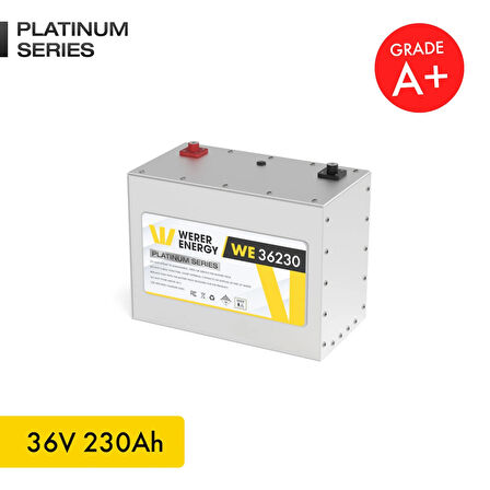 WERER ENERGY 36V 230Ah LiFePO4 Platinum Series Bluetooth'lu Lityum Demir Fosfat Akü 