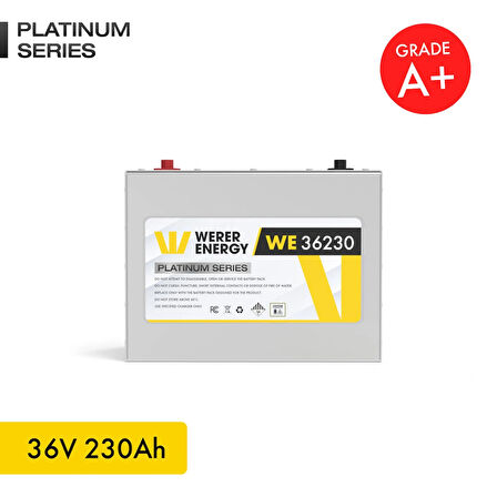 WERER ENERGY 36V 230Ah LiFePO4 Platinum Series Bluetooth'lu Lityum Demir Fosfat Akü 