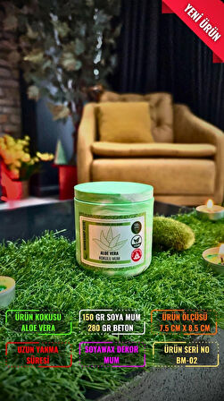 Workshop Elite Aroma Terapi Uzun Boy Kapaklı Soya Wax Aloe Vera Kokulu Mum