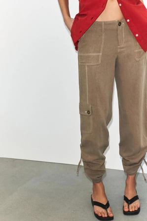 ALLBUCKS ZARA Büzgülü Dökümlü Pantolon ABZRA00121