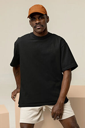 Düz Basic Oversize Tişört, Unisex Baskısız Tişört