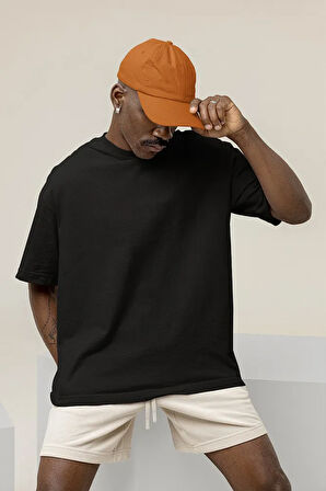 Düz Basic Oversize Tişört, Unisex Baskısız Tişört