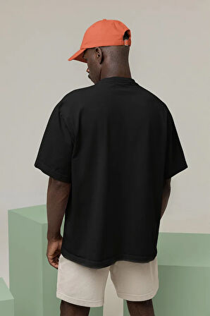 Düz Basic Oversize Tişört, Unisex Baskısız Tişört