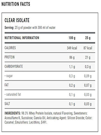 Weider Clear İsolate Protein 500 g