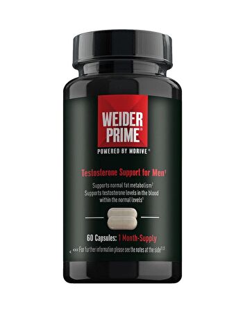 WEIDER PRIME Testosterone Testo Booster For Men KSM66 Ashwagandha – 60 Caps