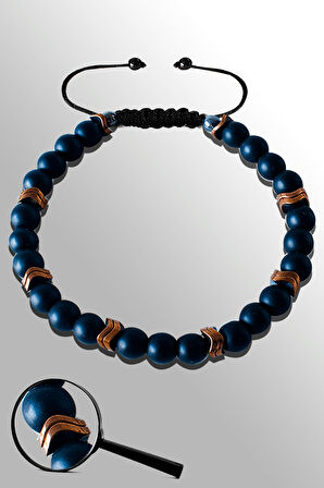 Sertifikalı Rose Hematit 6 Mm Doğal Ham Şungit ( Shungite ) Taşı Bileklik