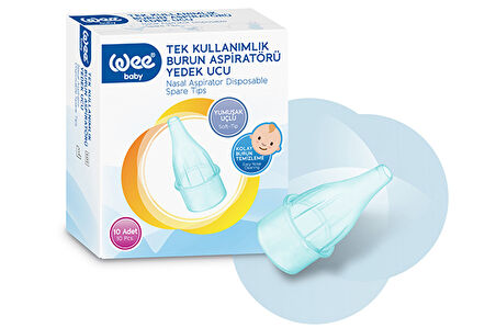 Wee Baby Burun Aspiratörü Nasal Yedek Ucu (İç Adet 10) (Kod:163)