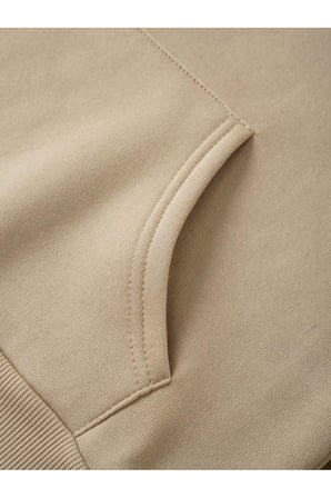 Krem Kadın Erkek Oversize Kapşonlu Kanguru Cepli Weed Demon Baskılı Sweatshirt Hoodie