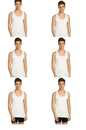 Erkek Penye Pamuklu Atlet 6 'li Paket Ekonomik Kampanya