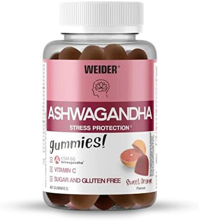 WEİDER Ksm66 Ashwagandha + C vitamin (Sugar free) – 40 gum