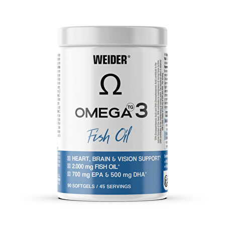 Weider Omega Fish oil (Balık yağı) 3 2000 mg 90 Softgels